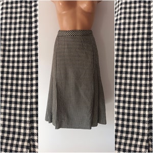 Midi a line winter plaid wool skirt 4641-5 Midi a line winter plaid wool skirt 4641-5