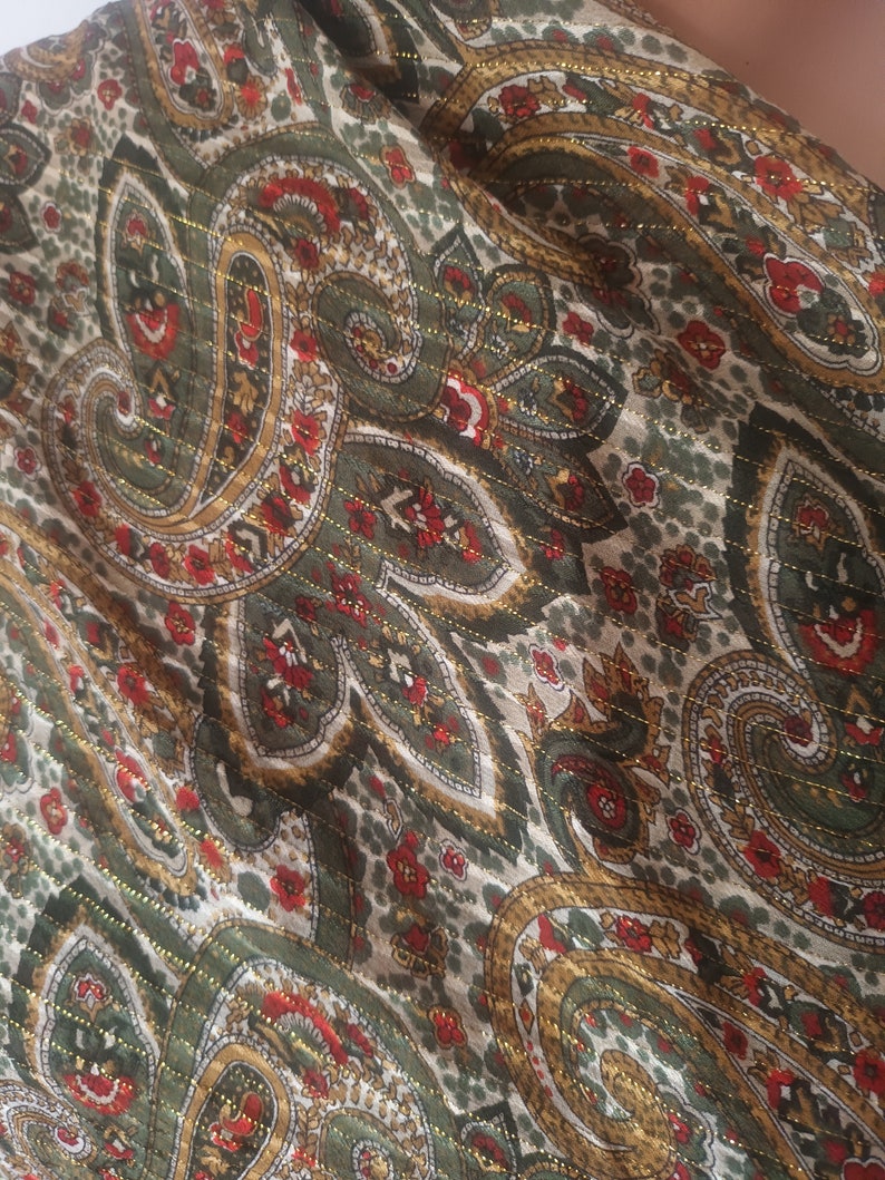 Till The Morning Comes Silk Blouse - Azul Paisley Scarf