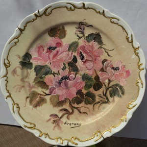 Vintage Wall Plate Mitterteich Bavaria Germany #8_Hand Painted Wall Plate_Artist Apetaky_Wall Plate Decoration_Wall Decor Porcelain