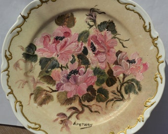 Vintage Wandplatte Mitterteich Bayern Deutschland #8_Hand bemalte Wand Plate_Artist Apetaky_Wall Platte Decoration_Wall Dekor Porzellan