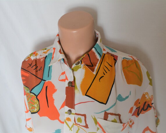 Vintage Women Blouse Shirt Size M 