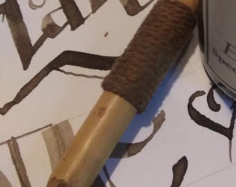 Gothic Flair Reed Pen & BURNT Walnut Ink