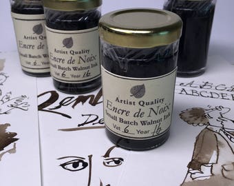 2 OUNCES WALNUT INK 'Encre de Noix' - Artist Quality made in small batches