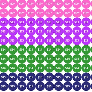 Price Stickers, Product Pricing Labels for Vendor Events and Parties