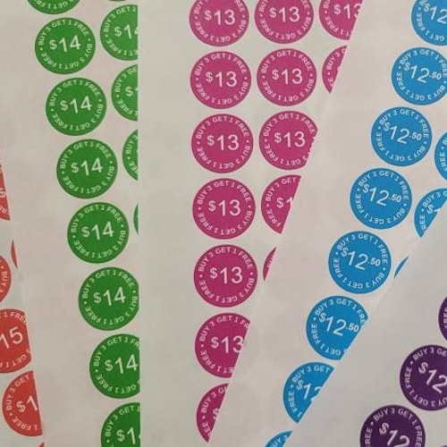 Price Stickers Product Pricing Labels for Vendor Events and Etsy
