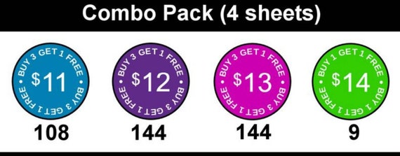 Color Street Pricing Stickers with B3G1 and B1G1