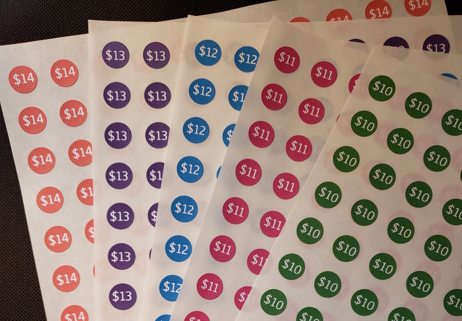 Bright Pricing Stickers Product Price Labels for Vendor Etsy