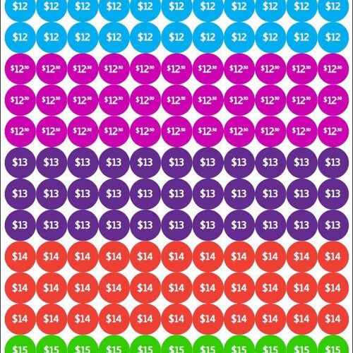 Price Stickers Product Pricing Labels for Vendor Events and Etsy
