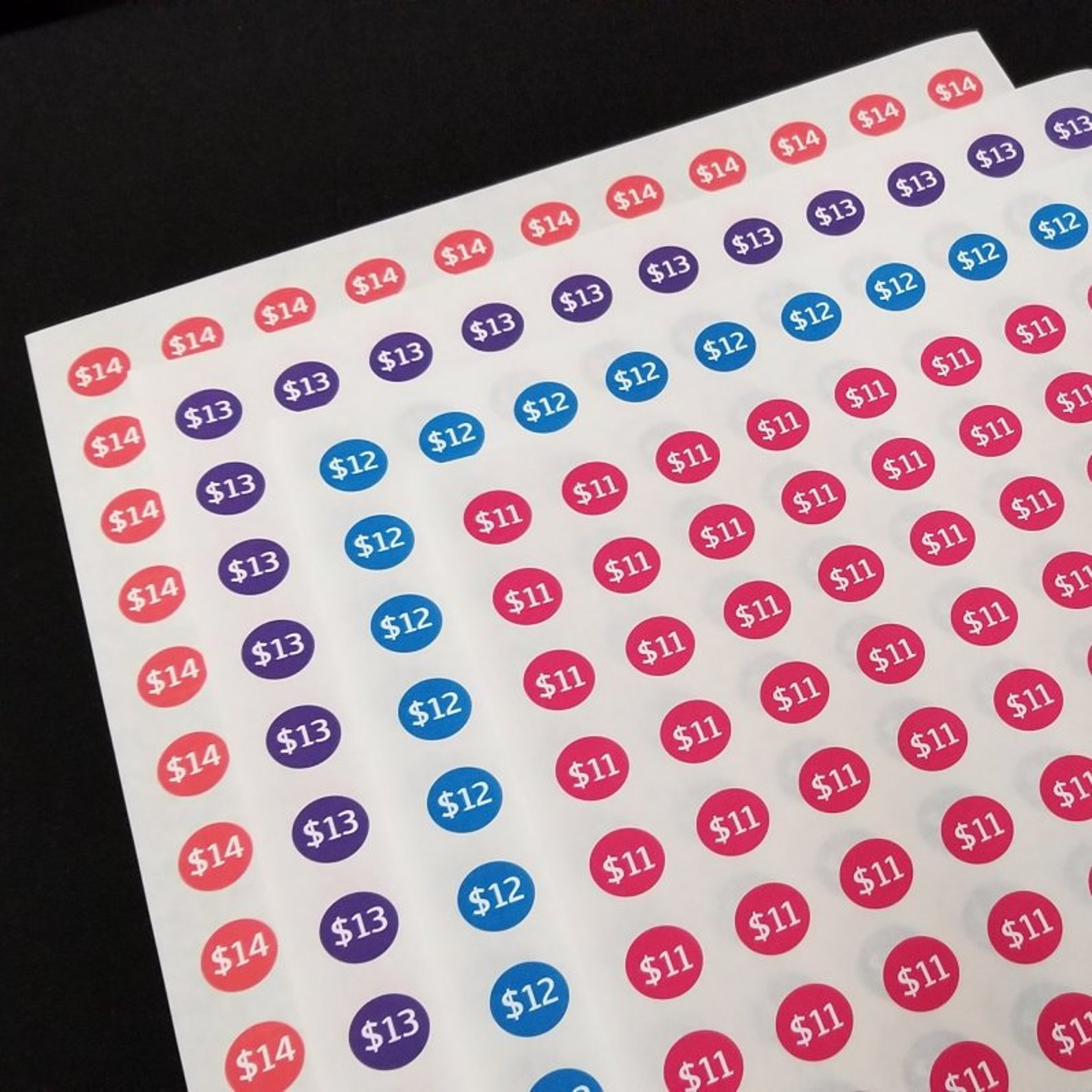 Bright Pricing Stickers Product Price Labels for Vendor Etsy