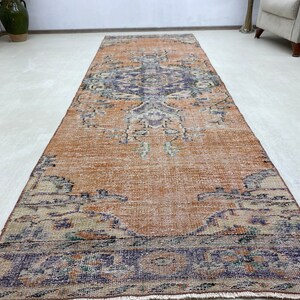 Turkish Runner Rug 3x9, Vintage Runner Rug, Turkish Runner Rug,  Red Runner Rug, Vintage Kitchen Runner Rug, Kitchen Rug, 2.8 x 9.3 ft