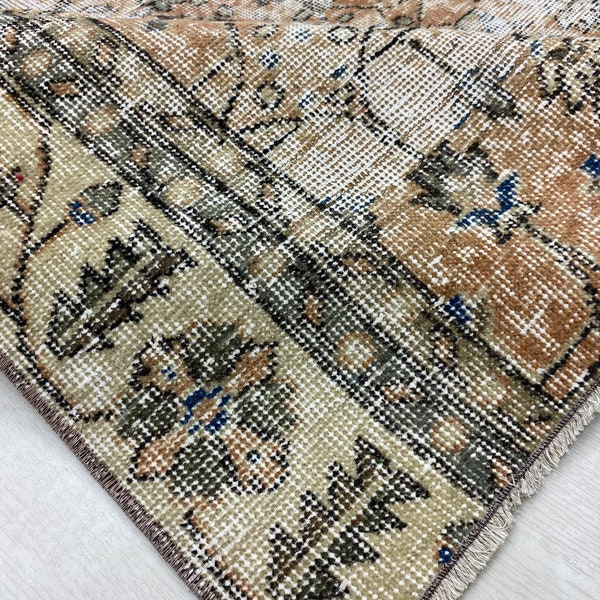 5x8 Vintage Faded Rug, Oushak Handmade Rug, Turkish Muted Rug, Pale Rug, Teppich Kilim Rug, Bohemian Rug, 5.6 x 8.3 ft / 171 x 252 cm