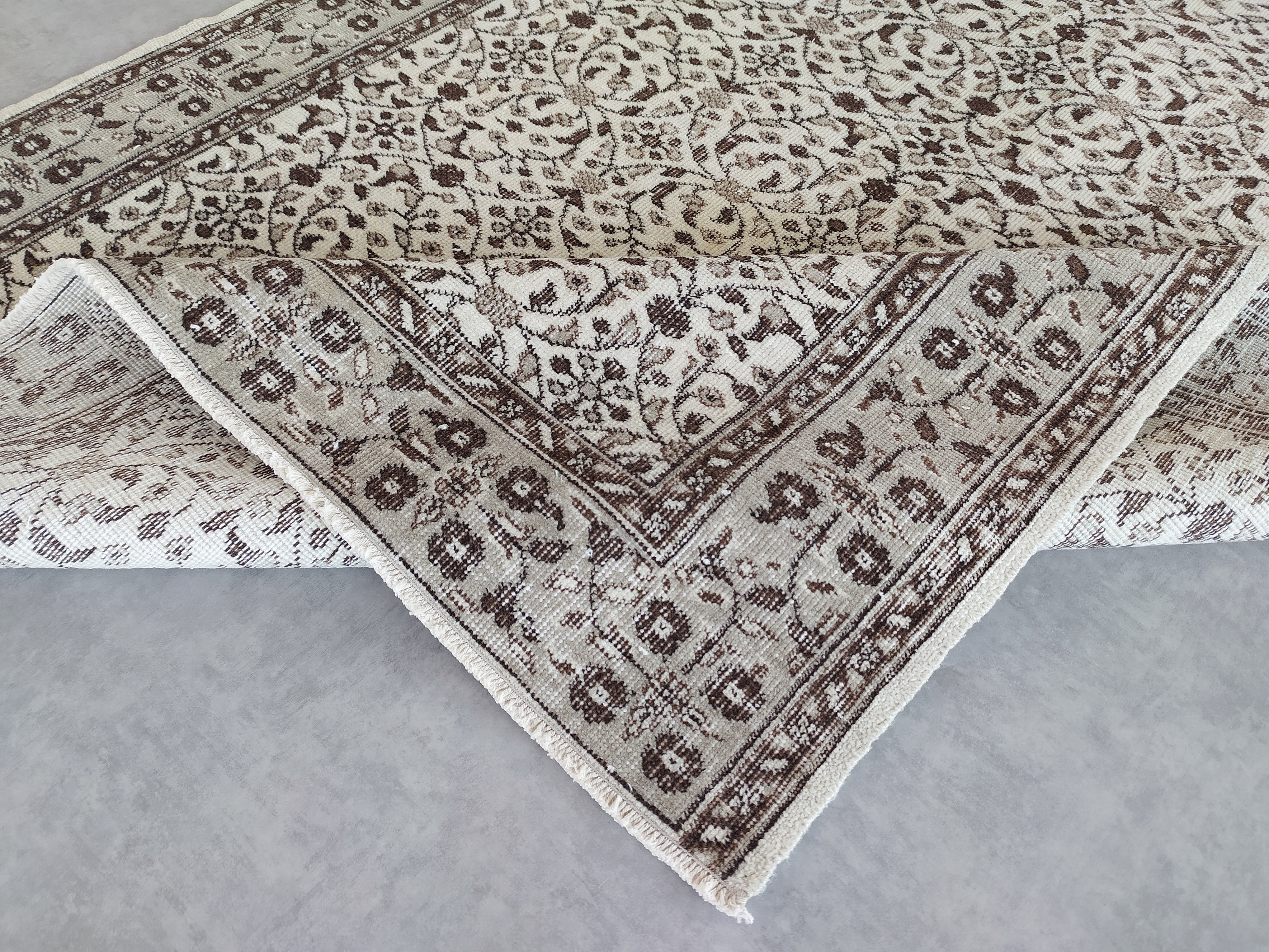 GRAY RUG 5x8 Vintage Gray Rug Farmhouse Style Black and Etsy