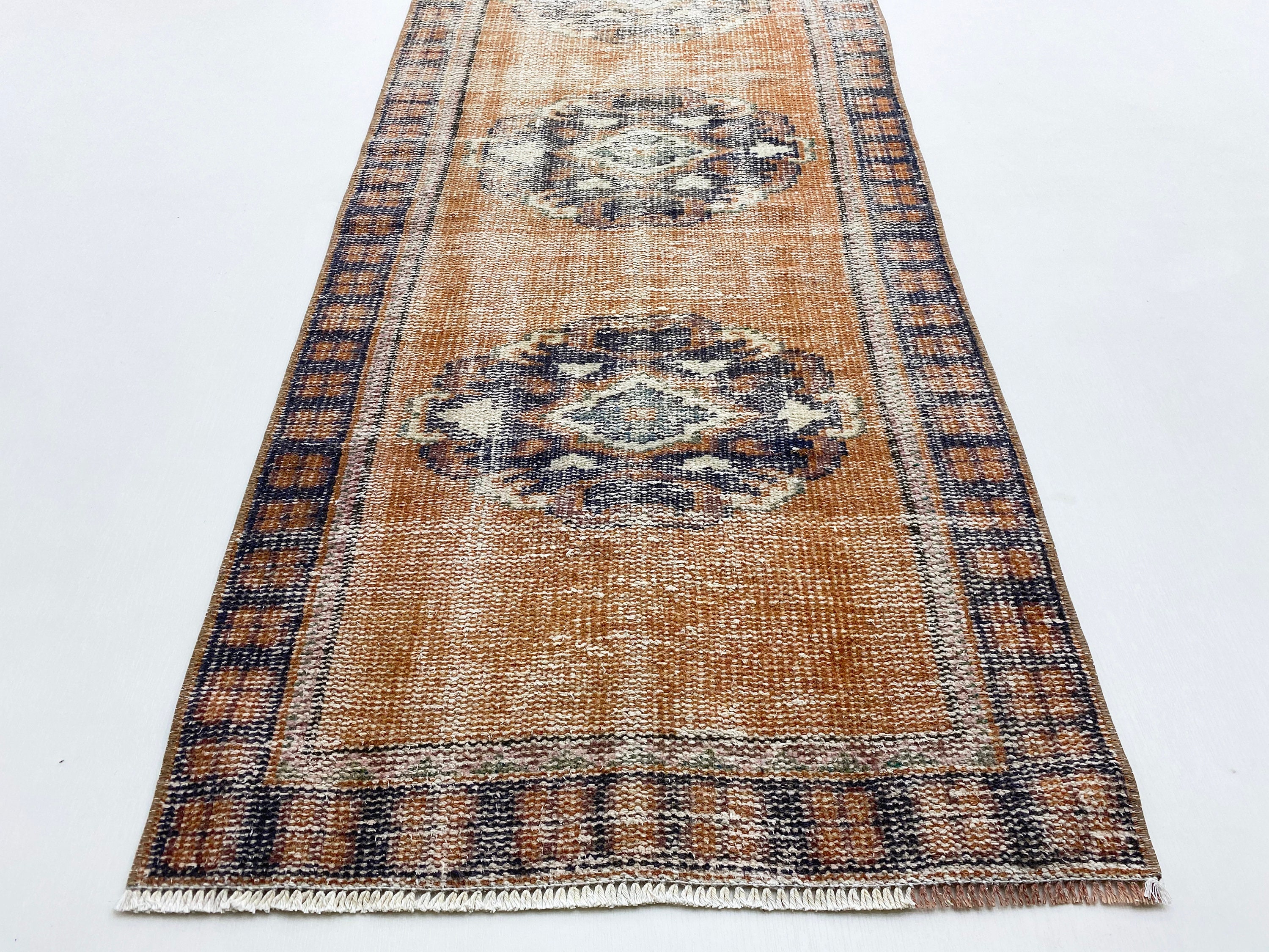 Long Runner Rug 2x12 Terracotta Runner Rug Handmade Oushak Etsy