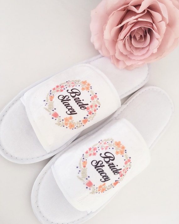 personalised wedding slippers