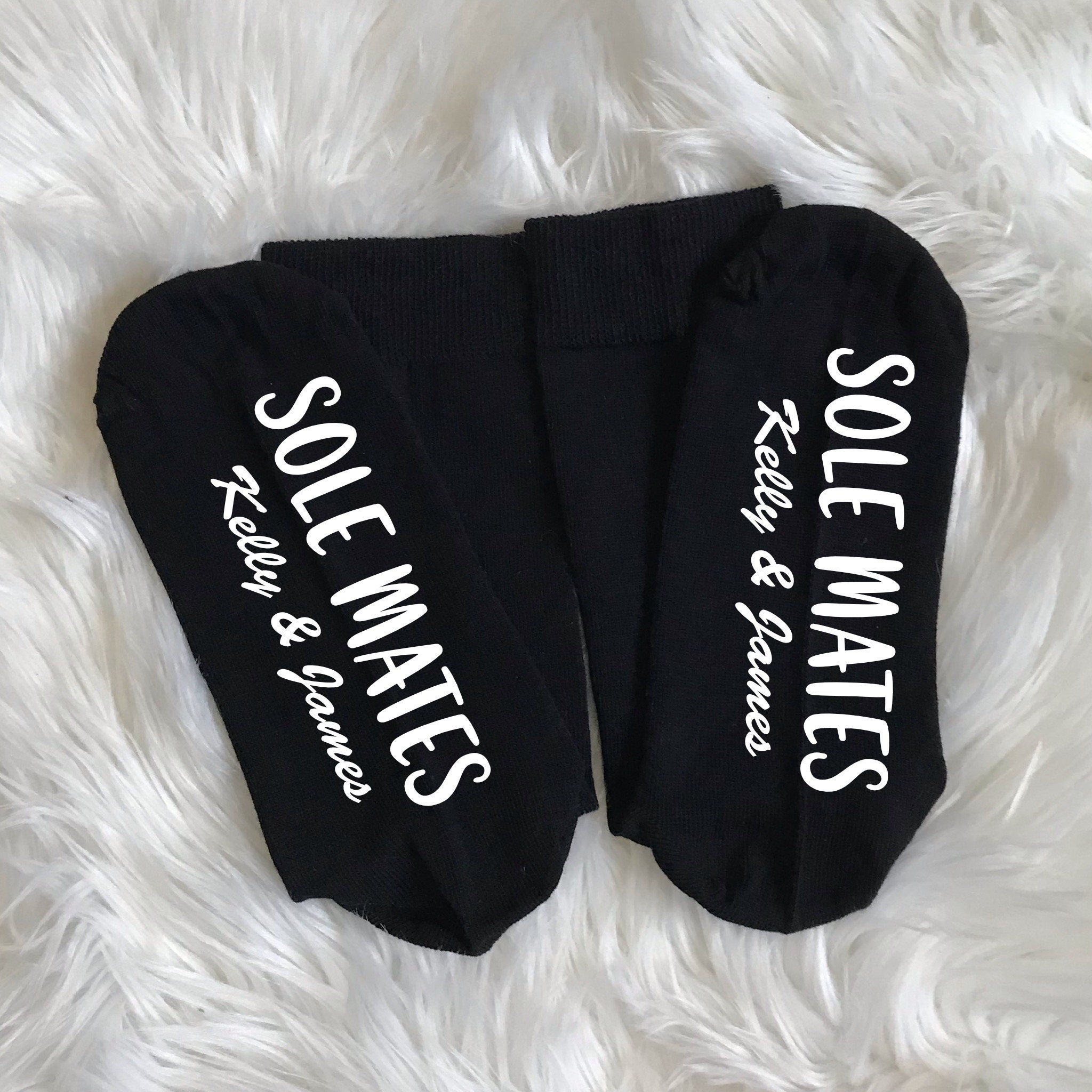 Image of Sole Mate Socks, Valentines Gift For Husband, Boyfriend, Wedding Mates, Personalised Socks