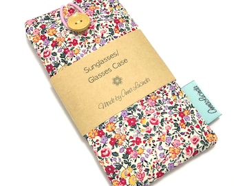 Floral Glasses case, Padded sunglasses pouch, Glasses holder, Mother’s Day gift