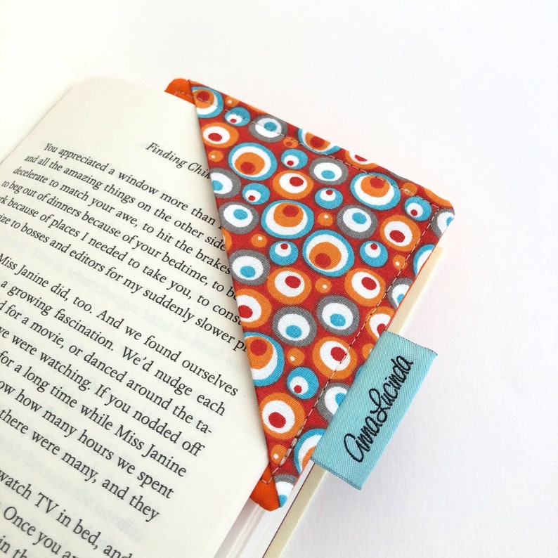 Corner Bookmark Page Marker Fabric Bookmark Teacher Gift | Etsy