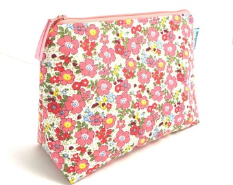 Trousse de toilette moderne, trousse de maquillage, trousse à maquillage, trousse de toilette, fleurs, cadeau pour elle