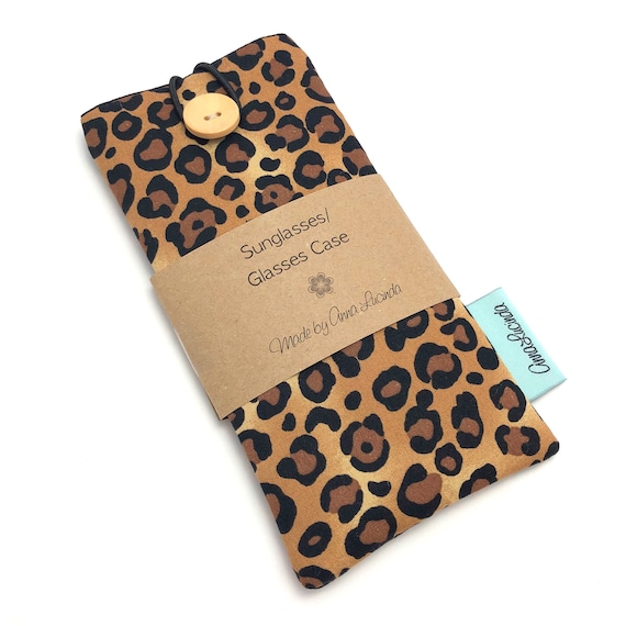 Soft Leopard Print Glasses Cases Animal Leopard Print Sunglasses Pouch Squeeze Top Eyeglass  main image 3