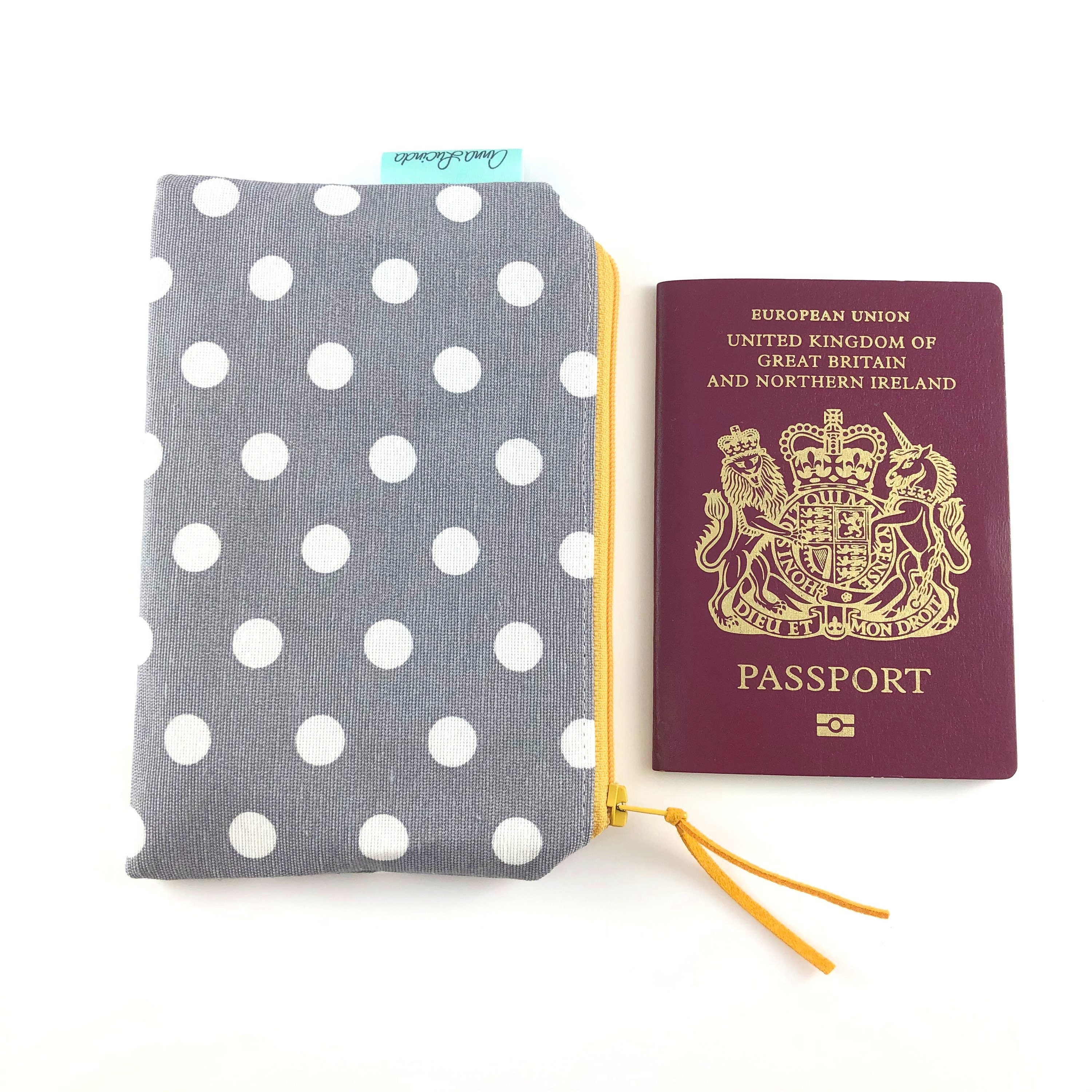 Passport pouch Passport holder Travel gift Polka dots Etsy