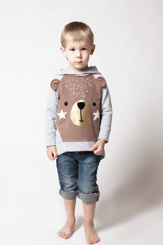 bear hoodie with ears toddler