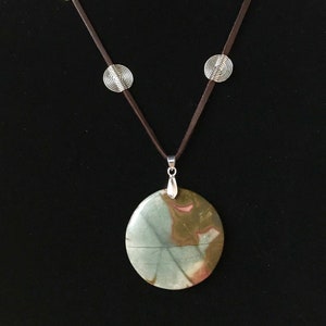 Picasso Jasper and Silver Necklace