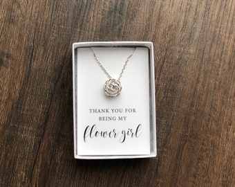 Elegant Silver Necklace | I couldnt TIE the KNOT | Thank You | Bridal Jewelry | Bridesmaid Proposal | Bridesmaid Gift | Rose Gold