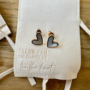 Gold Heart Earrings: Bridesmaid Proposal Jewelry
