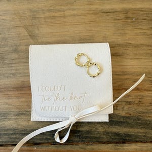 Gold Knot Hoop Earrings: Bridesmaid Proposal Gift