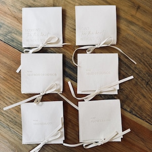 Binden Sie den Knoten Schmuck Beutel • Braut Party Andenken • Trauzeugin Vorschlag Geschenk
