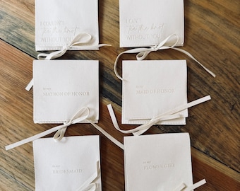 Tie the Knot Jewelry Pouch • Bridal Party Keepsake • Maid of Honor Proposal Gift