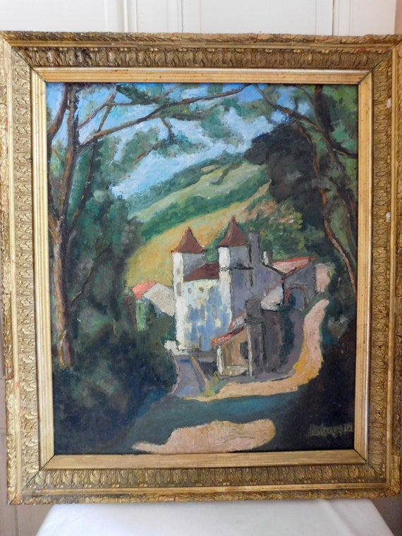 Jean LABASQUE (1902-1983) "Le chateau de Vens" oil on canvas