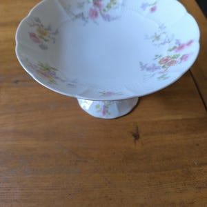 Charles Ahrenfeldt Limoges porcelain compotier floral decoration 1900/1915 French porcelain