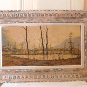 Paul GOBERT (1891-1963) huile sur carton "Plaine de Vourey Isère" cadre Montparnasse école française