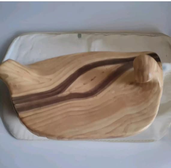 Grandjean Jourdan Vallauris vintage wood-effect ceramic cheese board