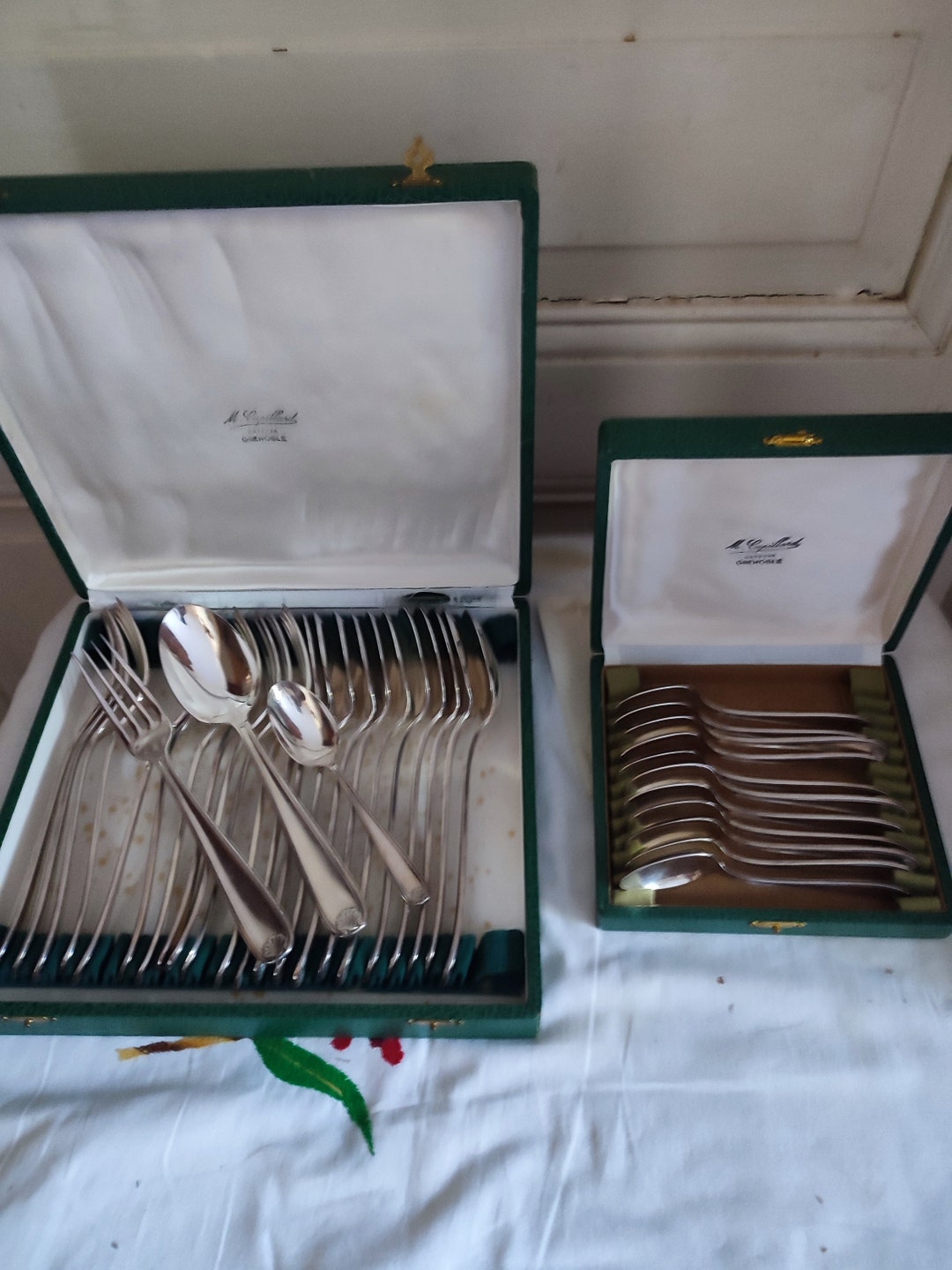 12 Cuillères à Soupe Métal Argenté Décor Coquille Orfèvre Christofle Modèle Vendome Vintage French Silver-plated Soup Spoons - Ireland