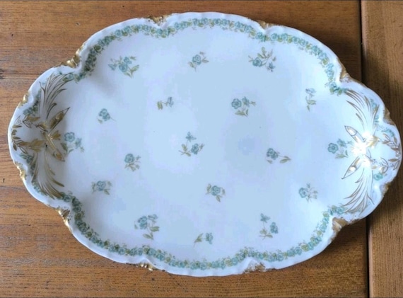 Haviland oval dish Limoges porcelain floral decoration 1899/1914 French porcelain