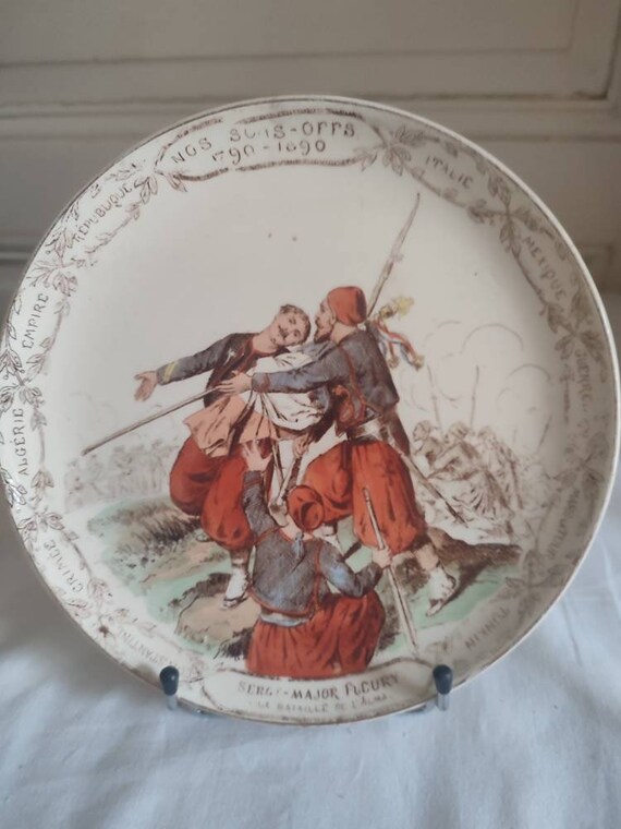 Creil & Montereau plate number 6 "Our sous offs 1790/1890" Sergt major Fleury