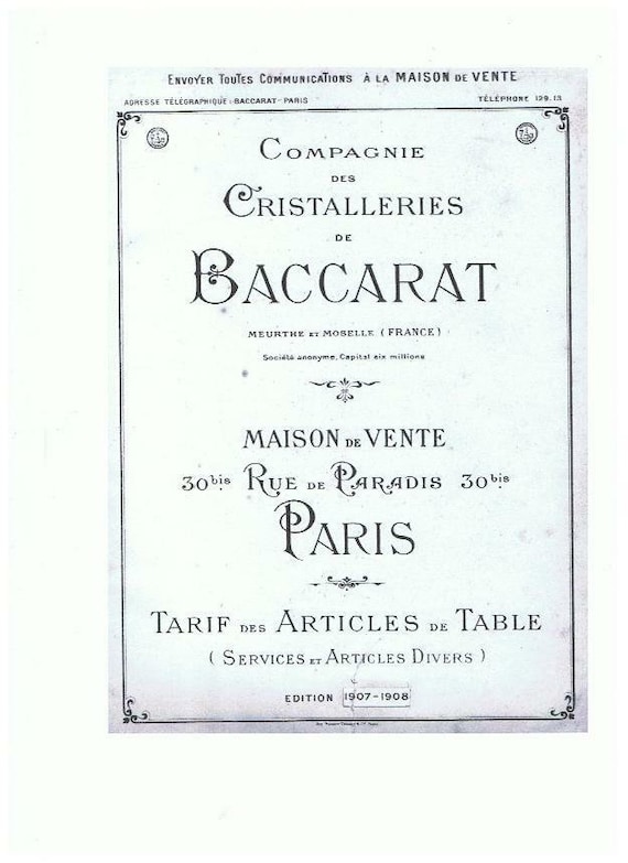 Reproduction sur DVD 21 catalogues Baccarat St Louis Legras Markbheinn Meisenthal Val St Lambert Portieux Markbheinn