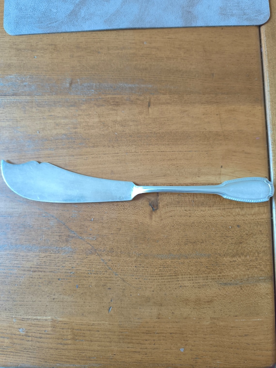 Christofle fish shovel gadroon model in silver-plated French goldsmithery