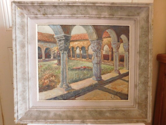 Henri DUFOUR (1915-1989) "Abbaye St Bertrand de Comminges" oil on canvas 1972 French school