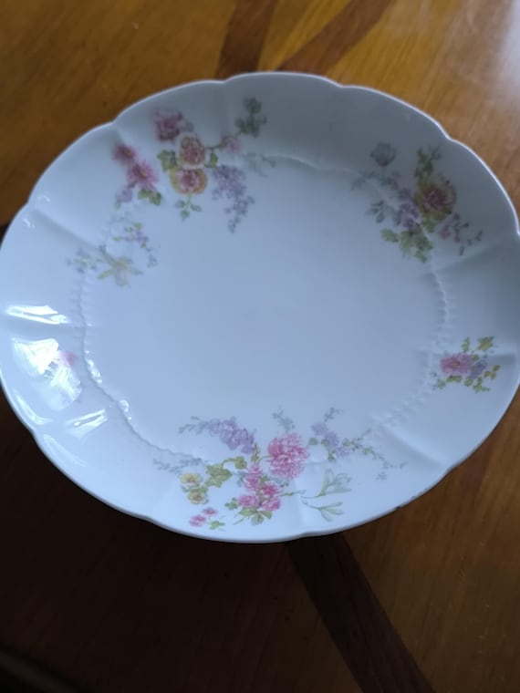 Charles Ahrenfeldt Limoges porcelain fruit bowl floral decoration 1900/1915 French porcelain