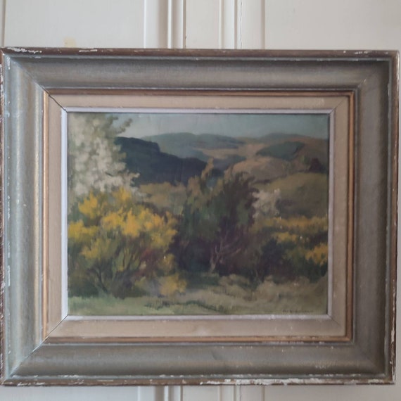 Albert HECKENHAUER (1892-1982) oil on canvas "In the broom" Saulxures 1950