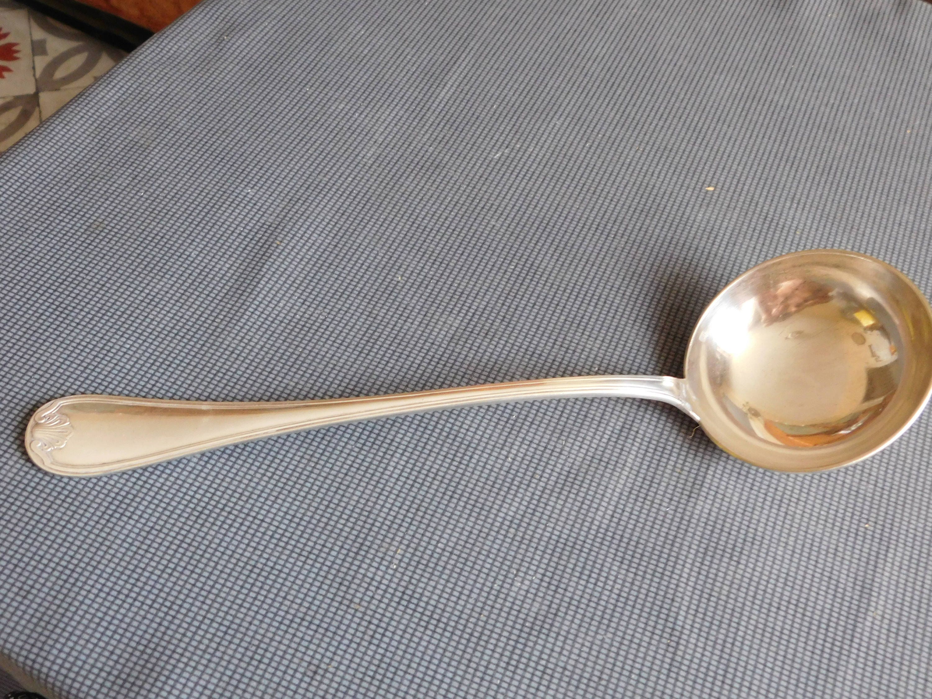 Christofle Grande Louche Modèle Coquille Bérain Vers 1920 Orfèvrerie Française