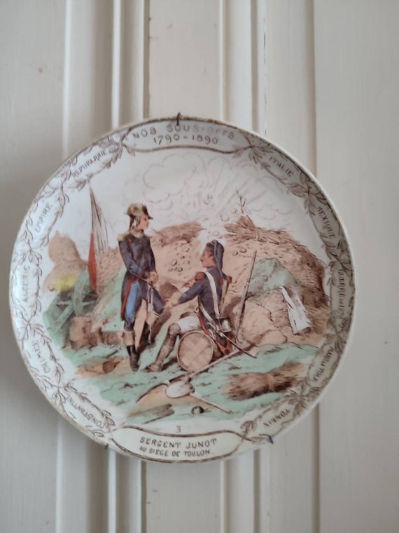 Creil & Montereau plate number 3 "Our under offs 1790/1890" Sergent Junot