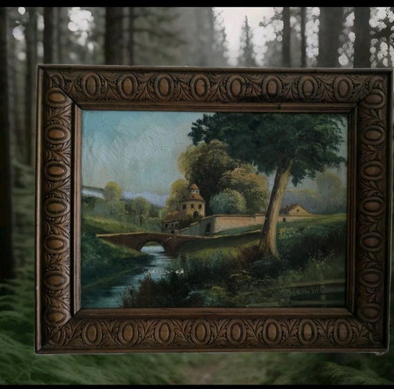J CHATELIN (XIX- ) "Countryside landscape" oil on canvas Barbizon school French school
