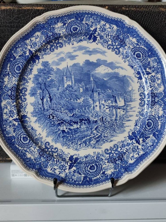 Villeroy & Boch round tiled service flat service Burgenland blue perfect condition