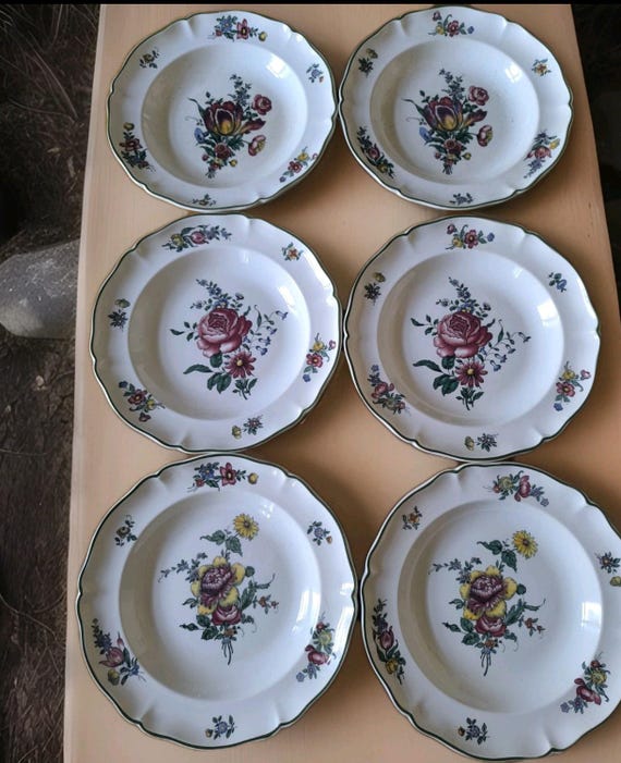 Villeroy & Boch six soup plates Vieux Strasbourg Alt Strassburg 1947/1956 number 2