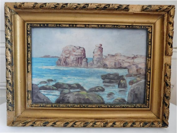 Raymond BLOSSIER (1925-2013) View of the coast of Brittany oil on panel