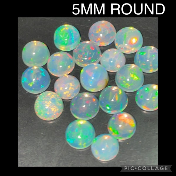 Natural AAA quality Ethiopian Opals -Welo Opals -  Calibrated Round Cabochons 3mm -FBOPW13